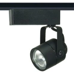 1-Light MR16 12-Volt Black Track Lighting Head Round