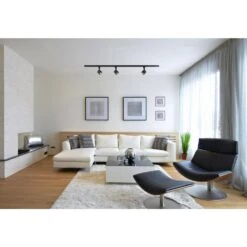 Black Integrated LED Linear Track Step Head 36° Beam Angle -Lamp Parts black satco track lighting heads th495 31 1000