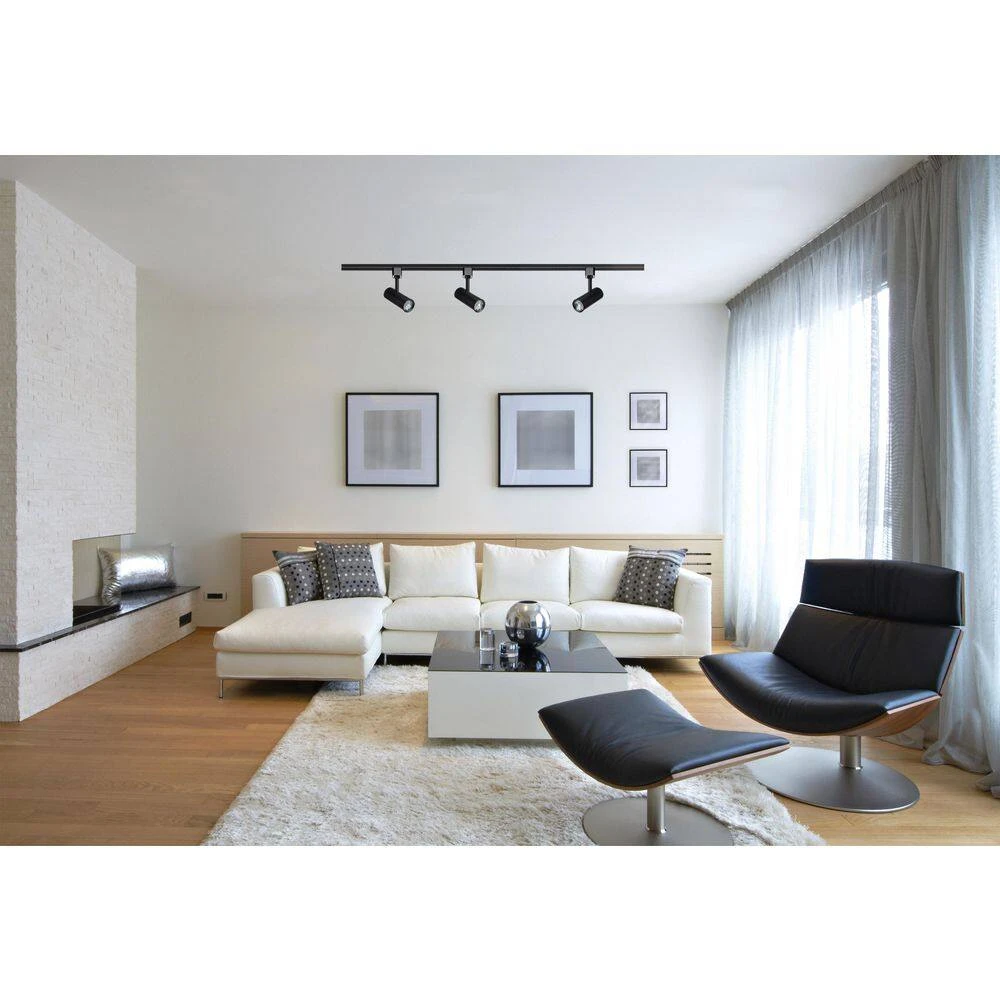 Black Integrated LED Fixed Track Cylinder Head, 20-Watt 3000K 9 Black Integrated LED Fixed Track Cylinder Head, 20-Watt 3000K - Image 7