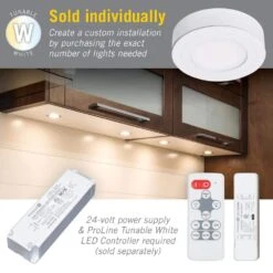 PureVue Tunable LED Undercabinet Puck Light, CCT 2700K - 5000K, Matte Black -Lamp Parts black satin armacost lighting puck lights 273413 1f 1000