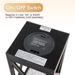 8.9 In. 2-Pack Retro Battery Powered Indoor Table Lamps, Black Finish -Lamp Parts black table lamps wbtl jh09 kd 44 1000