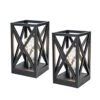 8.9 In. 2-Pack Retro Battery Powered Indoor Table Lamps, Black Finish -Lamp Parts black table lamps wbtl jh09 kd 64 1000