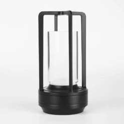 7 In. Industrial Black Table Lamp With Glass Shade For Bedrooms Bedside Lamps With USB Port And Outlet (Bulb Included)