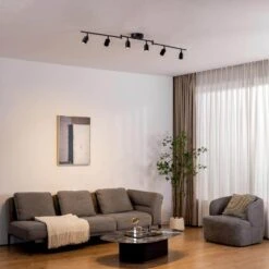 Shura 6-Head Integrated LED Swivel Track Light, Directional Spot Lights, Dimmable - Black 11 Shura 6-Head Integrated LED Swivel Track Light, Directional Spot Lights, Dimmable - Black -Lamp Parts black vidalite track lighting kits ce1009225 c3 1000