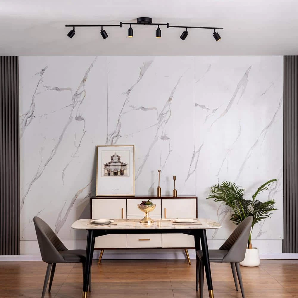 Shura 6-Head Integrated LED Swivel Track Light, Directional Spot Lights, Dimmable - Black 4 Shura 6-Head Integrated LED Swivel Track Light, Directional Spot Lights, Dimmable - Black - Image 2