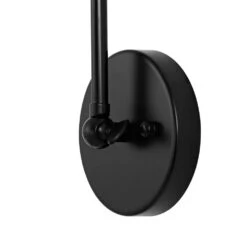 Black Swing Arm Adjustable Wall Lamps Hardwired Light Fixture Up Down Metal Shade (Set Of 2) -Lamp Parts black wall lamps wbwl y035 bk 44 1000