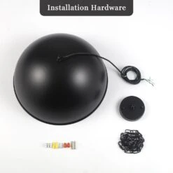 1 Light Black Shaded Modern Pendant Light With Metal Dome Shade For Dinning Room,No Bulbs Included -Lamp Parts black white adsensty pendant lights h5 450bpg d0197 77 1000