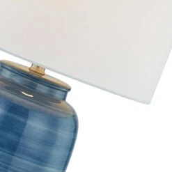 25 In. Blue Vintage Ceramic Bedroom Living Room Bedside Desk Nightstand Table Lamps USB Port (Set Of 2) -Lamp Parts blue maxax table lamps t176 bu s 44 1000