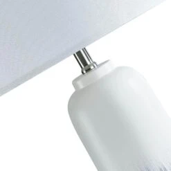 23.5 In. Blue Coastal Dimmable Ceramic Bedroom Living Room Bedside Desk Nightstand Table Lamps (Set Of 2) -Lamp Parts blue maxax table lamps t198 bu 66 1000