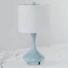 Sacramento 23 In. Blue Modern Dimmable Ceramic Bedroom Living Room Bedside Desk Nightstand Table Lamps Usb Port -Lamp Parts blue maxax table lamps t252 bu s 64 1000