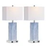 25 In. Blue Touch Control Table Lamps (Set Of 2), Bedside Lamp/2-USB Ports 1-AC Outlet, 3-Way Dimmable Nightstand Lamp -Lamp Parts blue rottogoon table lamps palp159bl2 64 1000