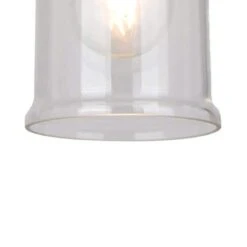 Timphaven 1-Light Brass Shaded Mini-Pendant Clear Glass -Lamp Parts brass hampton bay pendant lights lcf8901as 01 bs 1f 1000