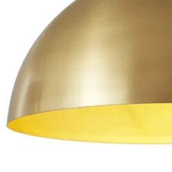 Kateo 1-Light Brass Mid-Century Metal Shaded Dome Pendant -Lamp Parts brass huoku pendant lights pd1007541 1f 1000