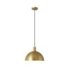 Kateo 1-Light Brass Mid-Century Metal Shaded Dome Pendant -Lamp Parts brass huoku pendant lights pd1007541 64 1000