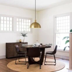 Kateo 1-Light Brass Mid-Century Metal Shaded Dome Pendant -Lamp Parts brass huoku pendant lights pd1007541 fa 1000