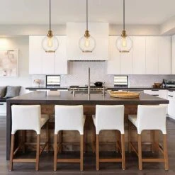 Sol 7.9 In. W 1-Light Seeded Glass Globe Mini Pendant Light With Brass Trim Industrial Modern Glass Hang Light -Lamp Parts brass huoku pendant lights pd1065651 31 1000