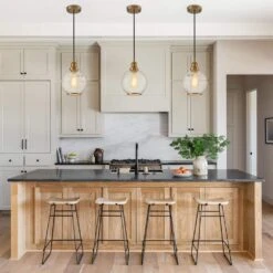 Sol 7.9 In. W 1-Light Seeded Glass Globe Mini Pendant Light With Brass Trim Industrial Modern Glass Hang Light -Lamp Parts brass huoku pendant lights pd1065651 a0 1000