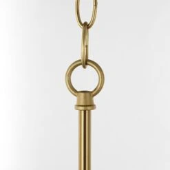 5-Light Brass Modern Chandelier, Sputnik Pedant Light Fixture With Large Opal White Glass Globe Shade -Lamp Parts brass pendant lights wbpl lq09 wh fa 1000