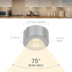PureVue Mini Dimmable Under Cabinet LED Puck Light 4000K -Lamp Parts bright white armacost lighting puck lights 213110 fa 1000