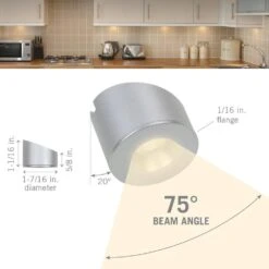 PureVue Mini Dimmable Under Cabinet LED Puck Light Angled 4000K 12 PureVue Mini Dimmable Under Cabinet LED Puck Light Angled 4000K -Lamp Parts bright white armacost lighting puck lights 213111 1f 1000