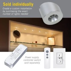 PureVue Mini Dimmable Under Cabinet LED Puck Light Angled 4000K 11 PureVue Mini Dimmable Under Cabinet LED Puck Light Angled 4000K -Lamp Parts bright white armacost lighting puck lights 213111 4f 1000