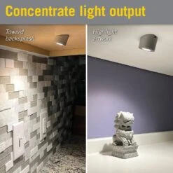 PureVue Mini Dimmable Under Cabinet LED Puck Light Angled 4000K 15 PureVue Mini Dimmable Under Cabinet LED Puck Light Angled 4000K -Lamp Parts bright white armacost lighting puck lights 213111 76 1000