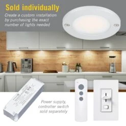 Disc Low Profile Under Cabinet LED Puck Light 4000K 12 Disc Low Profile Under Cabinet LED Puck Light 4000K -Lamp Parts bright white armacost lighting puck lights 232415 44 1000