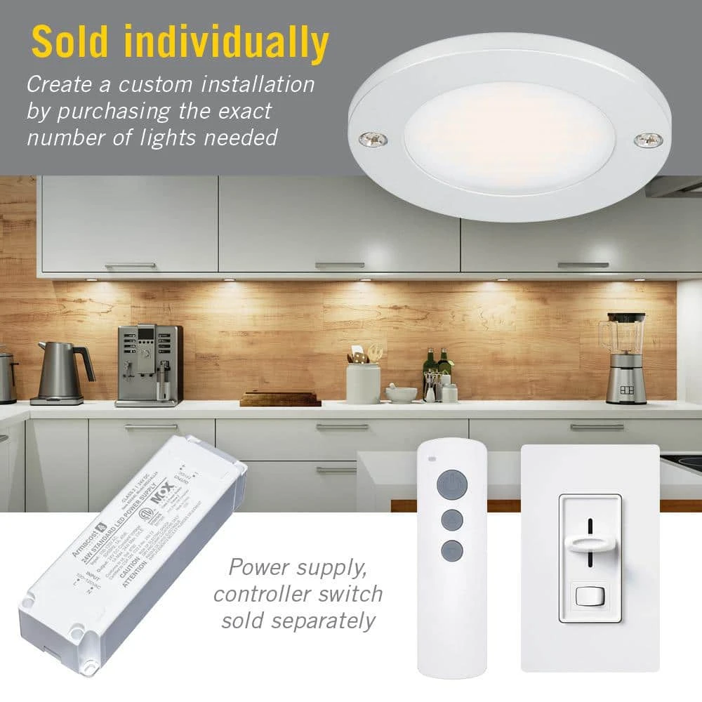 Disc Low Profile Under Cabinet LED Puck Light 4000K 7 Disc Low Profile Under Cabinet LED Puck Light 4000K - Image 5