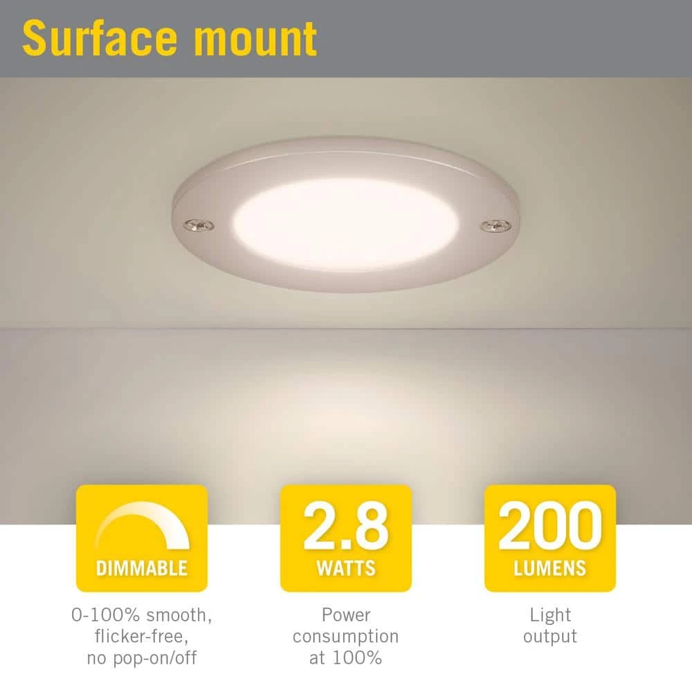 Disc Low Profile Under Cabinet LED Puck Light 4000K 5 Disc Low Profile Under Cabinet LED Puck Light 4000K - Image 3