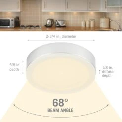 EdgeVue Under Cabinet LED Puck Light 4000K -Lamp Parts bright white armacost lighting puck lights 233120 4f 1000