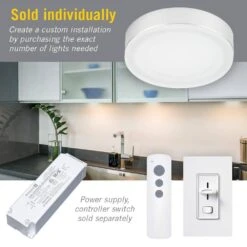 EdgeVue Under Cabinet LED Puck Light 4000K -Lamp Parts bright white armacost lighting puck lights 233120 fa 1000