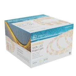 Outdoor/Indoor 100 Ft. L 120V Plug-In Warm White LED Rope Light -Lamp Parts brightlux rope lights al05 100ft ww 1 5 b 1f 1000