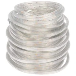 Outdoor/Indoor 100 Ft. L 120V Plug-In Warm White LED Rope Light