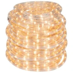 Outdoor/Indoor 100 Ft. L 120V Plug-In Warm White LED Rope Light -Lamp Parts brightlux rope lights al05 100ft ww 1 5 b fa 1000