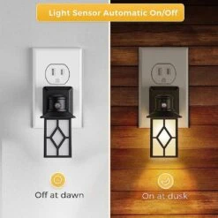 1-Watt Dusk To Dawn Sensor None Plug-In Integrated LED Night Light Bulb 3000K Warm White (2-Pack) -Lamp Parts briignite night lights hr gy03802aa 21 1f 1000
