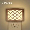 120 Lumens Dimmable Night Light 3000K Night Lights Wall For Hallways Dusk-to-Dawn Sensor Adjustable Brightness 2-Pack -Lamp Parts briignite night lights hr gy05502us 2a 64 1000
