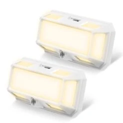 Dimmable Brightness Night Light With Dusk To Dawn Sensor,Soft White 3000K 0-250LM For Bedroom, Stairwell[2-Pack]
