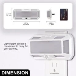 2W 3000K Soft White LED Night Light With Dusk To Dawn Sensor,Dimmable Brightness For Bedroom, Hallway Stairwell [2-Pack] -Lamp Parts briignite night lights hr gy06502us 2bp3 4f 1000