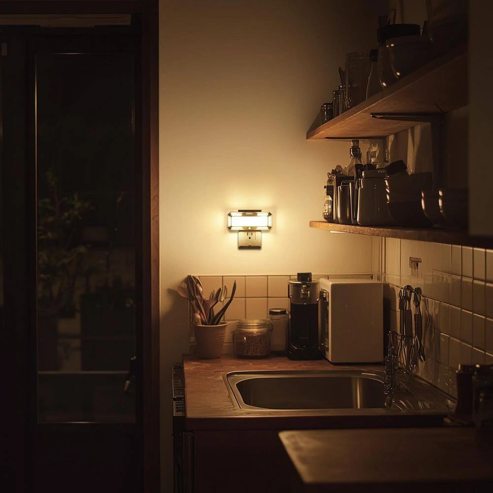 6-Pack 2W Plug-in Dusk-to-Dawn LED Night Lights With Modern Solar Wall Lamp Style And 3000K Warm Light, White Housing 4 6-Pack 2W Plug-in Dusk-to-Dawn LED Night Lights With Modern Solar Wall Lamp Style And 3000K Warm Light, White Housing - Image 2