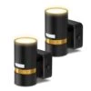 6-Pack Black And Gold Plug-in Motion Sensor Night Light Cylinder Wall Sconce Style With Dimmable Warm 3000K LED -Lamp Parts briignite night lights hr gy17102us 6ap3 64 1000