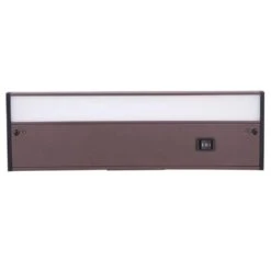 12 In. Hardwired/Plug-in Bronze Finish Dimmable Warm White Integrated LED Linkable Under Cabinet Light