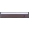 18 In. Hardwired/Plug-in Bronze Finish Dimmable Warm White Integrated LED Linkable Under Cabinet Light