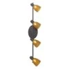 EGLO Benita 4-Head Bronze Lighting Track With Amber Shades -Lamp Parts bronze eglo track lighting kits 20514a 64 1000