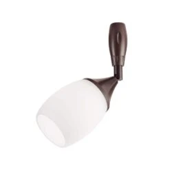 Bronze LED Flex Track Head Lighting With Frosted Glass