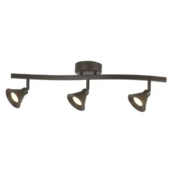 3-Light LED Hammered Shade Directional Track Lighting Fixture