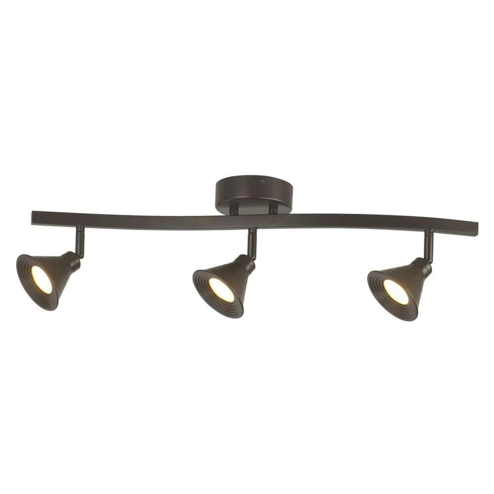 3-Light LED Hammered Shade Directional Track Lighting Fixture 3 3-Light LED Hammered Shade Directional Track Lighting Fixture