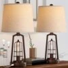 22.8 In. H Table Lamps, 3-Way Dimmable Touch Control With USB Outlets, Oil Rubbed Bronze, Task & Reading(2-Pack) -Lamp Parts bronze jushua desk lamps ct zy p263874 64 1000