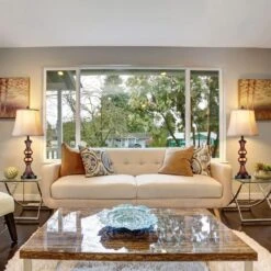 27 In. Bronze Finish Touch Control Table Lamps Set Of 2 With USB Ports, 3-Way Dimmable Bedside Lamp For Bedroom -Lamp Parts bronze ltemziiy table lamps ts026 1f 1000