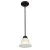 Avex 1-Light Dark Bronze Pendant Light With Frosted Glass Shade，No Bulbs Included -Lamp Parts bronze miscool pendant lights tch10q76431 64 1000
