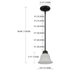 Avex 1-Light Dark Bronze Pendant Light With Frosted Glass Shade，No Bulbs Included -Lamp Parts bronze miscool pendant lights tch10q76431 66 1000